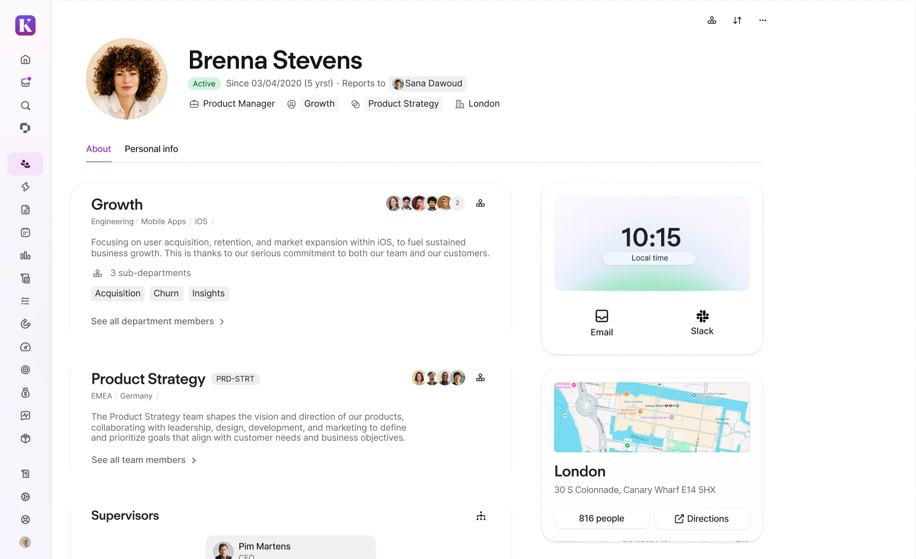 Growth (<200 employees) product screenshot